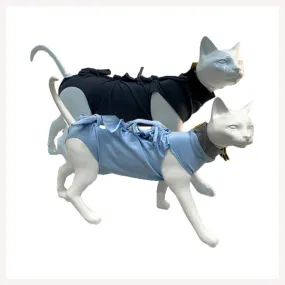 A A Pets' Cat Post Surgery Recovery Clothing - Grey & Light Blue (Set of 2)