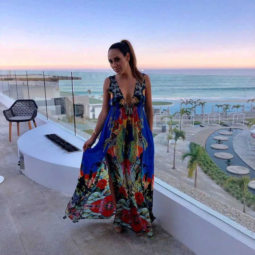 Blue Japanese Inspired Maxi Dress