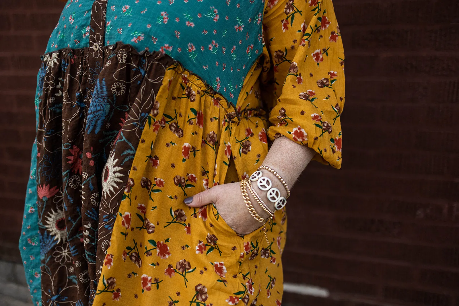 elena dress in brown