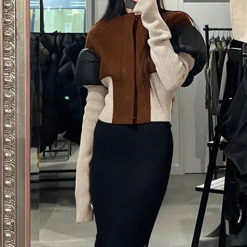 EM Zipper Button Slim Waist Jacket