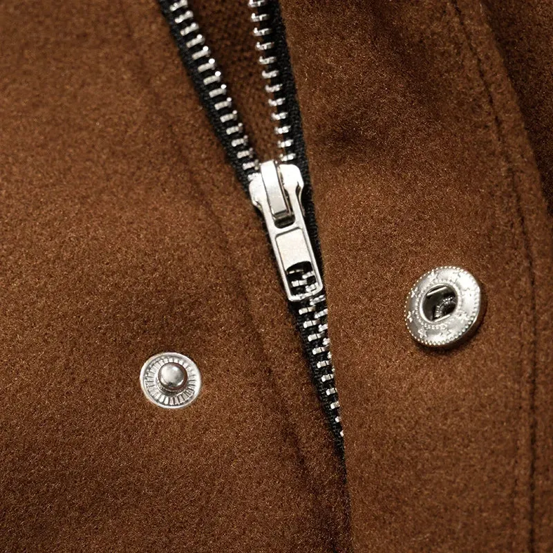 EM Zipper Button Slim Waist Jacket