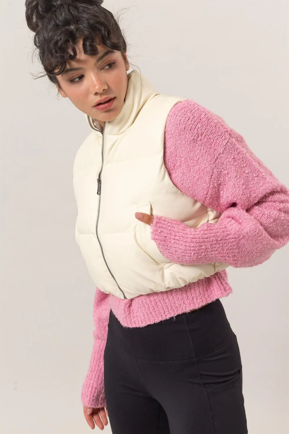 Explore More Collection - HYFVE Pocketed Solid Vest Coat