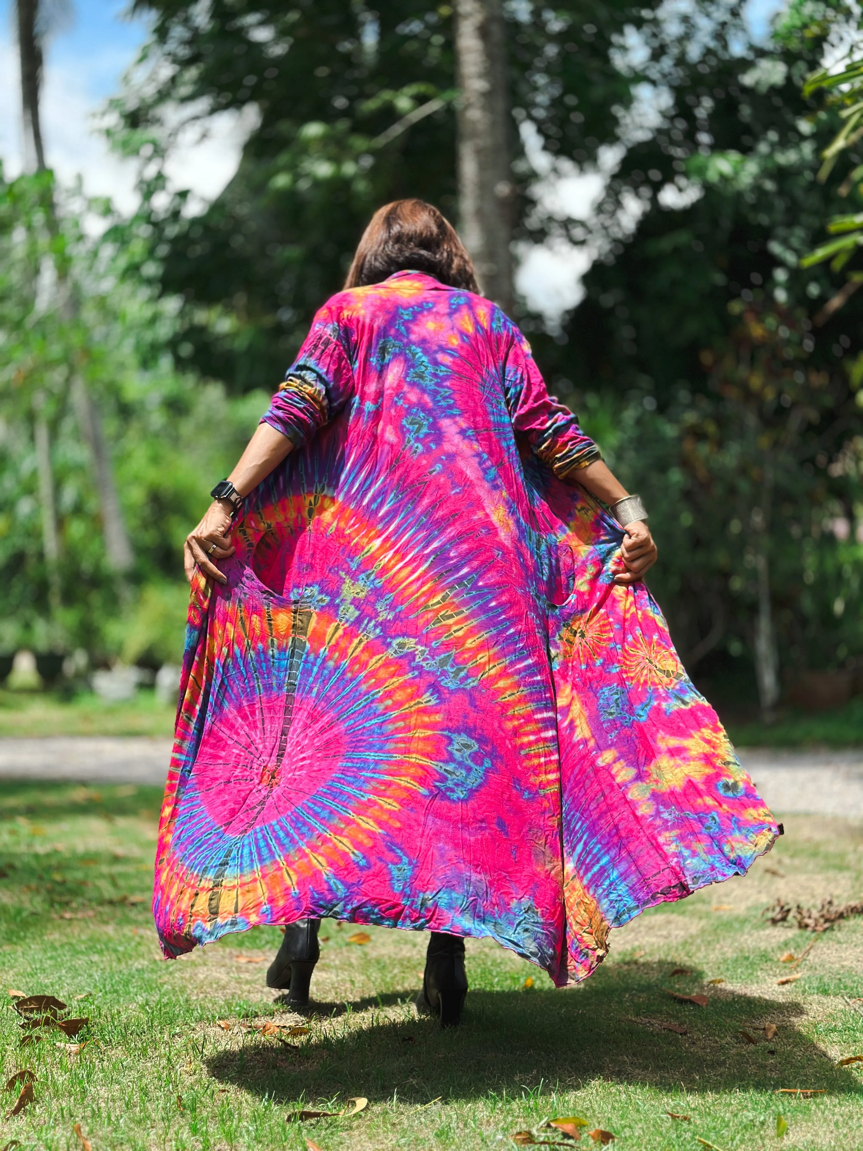 Hot Pink Tie Dye Robe
