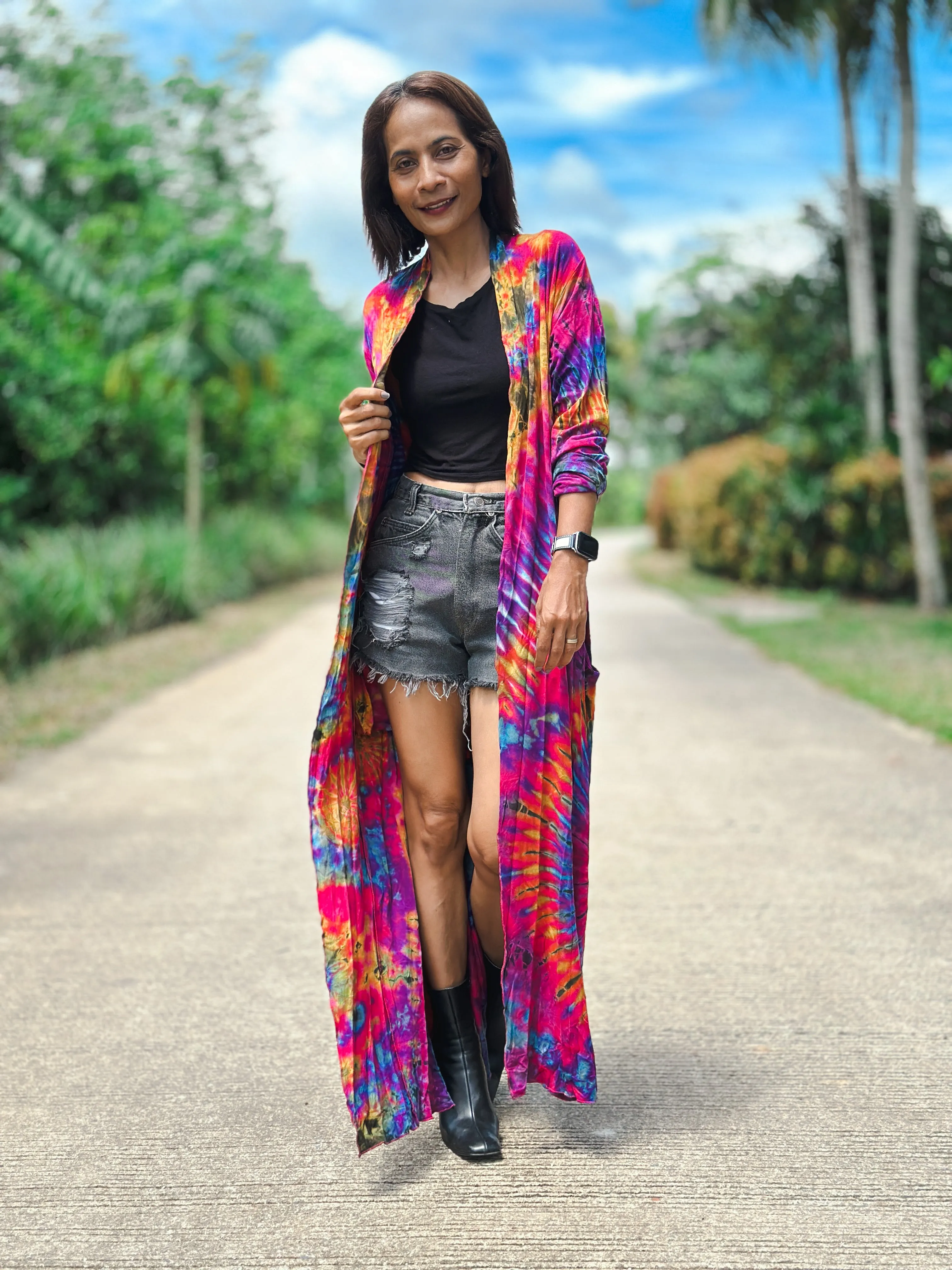 Hot Pink Tie Dye Robe