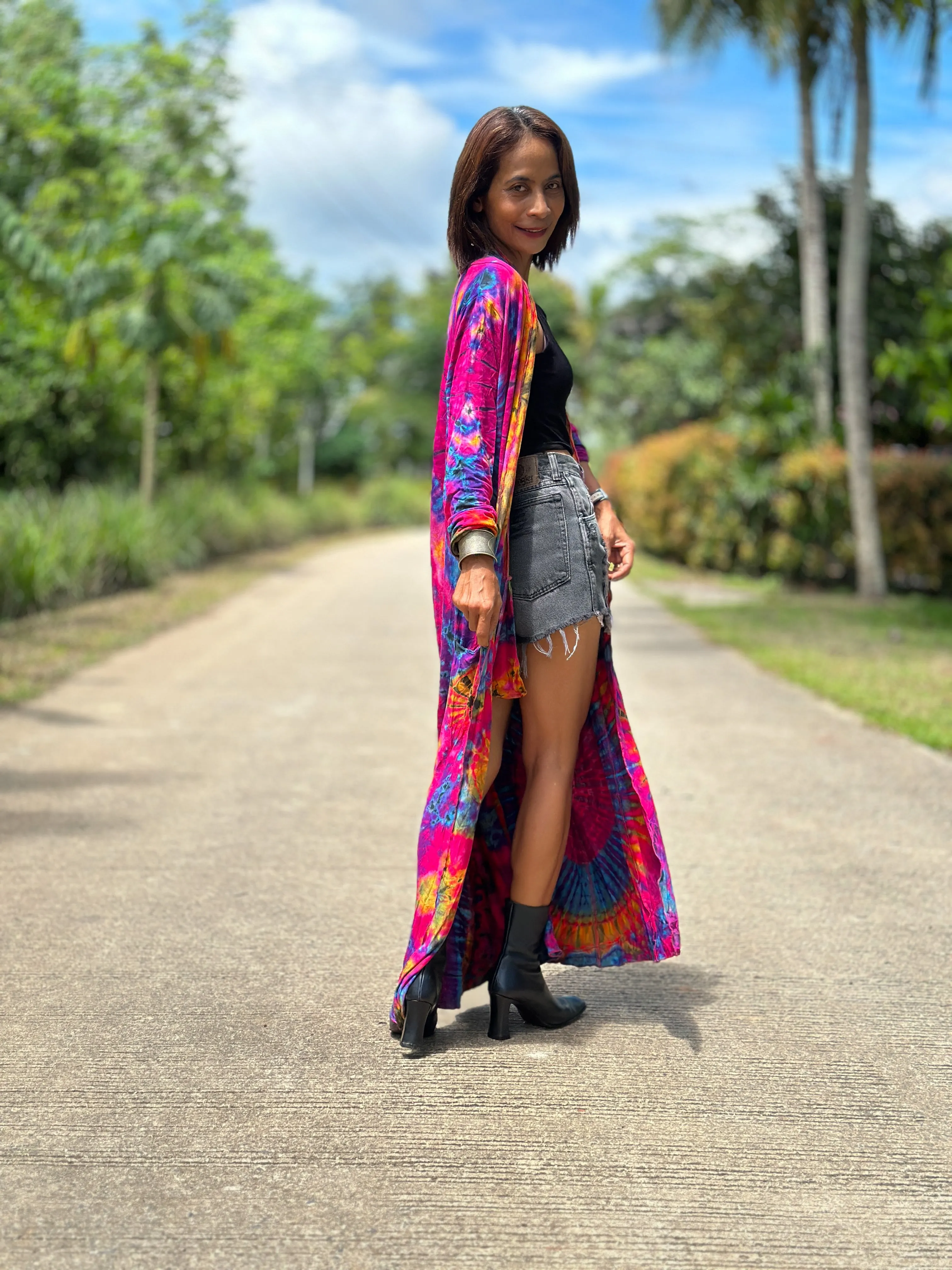 Hot Pink Tie Dye Robe