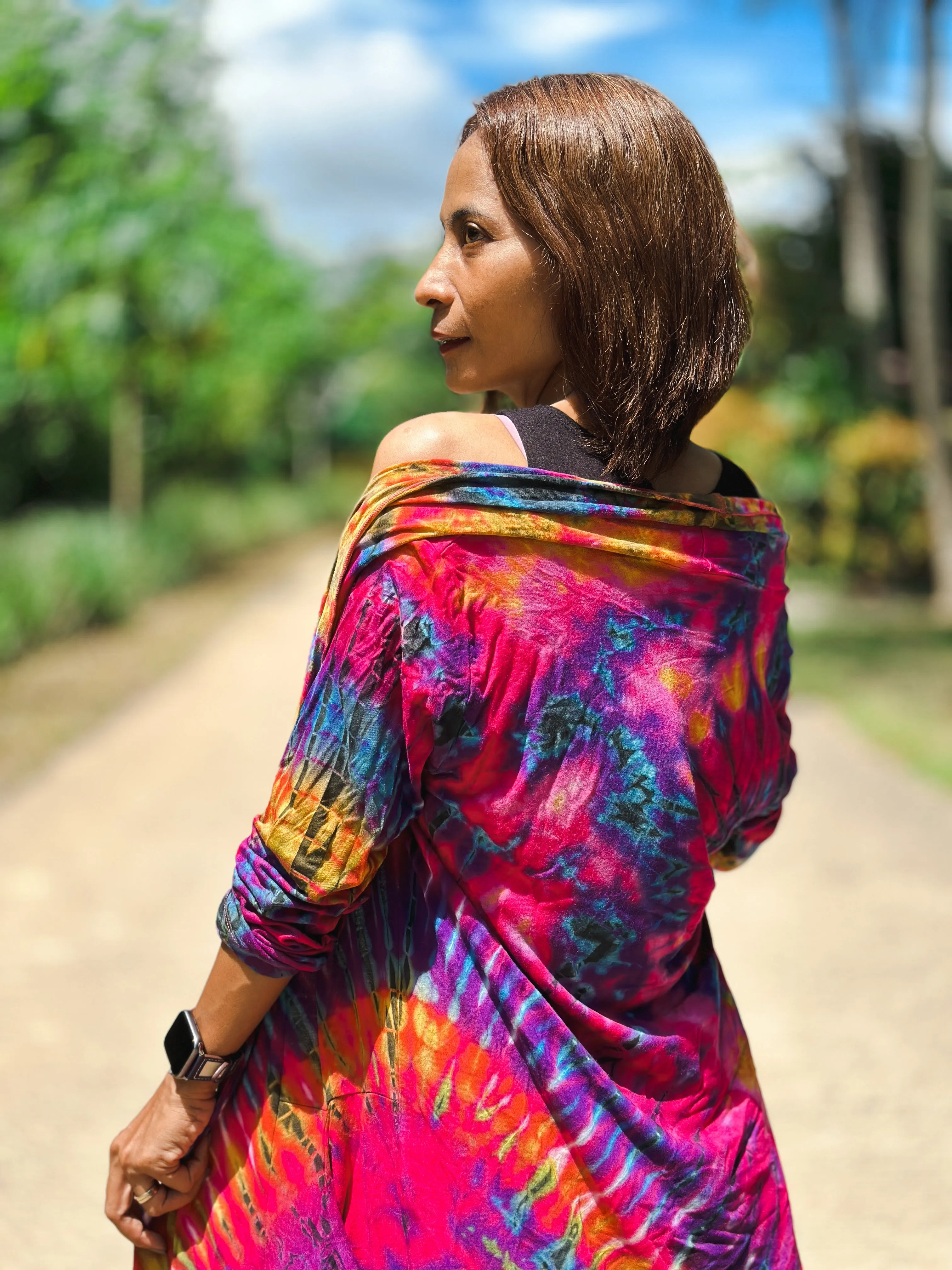 Hot Pink Tie Dye Robe