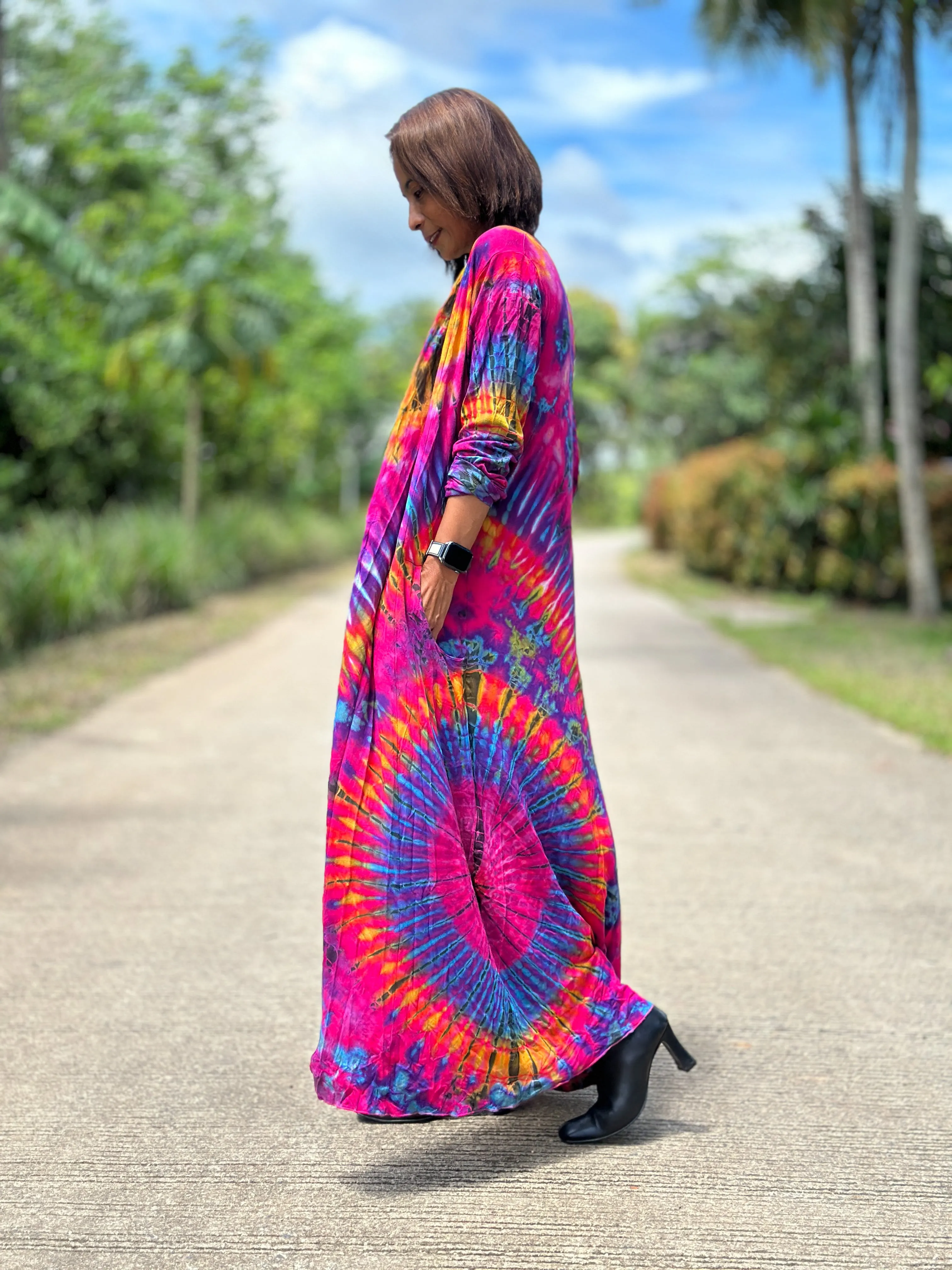 Hot Pink Tie Dye Robe