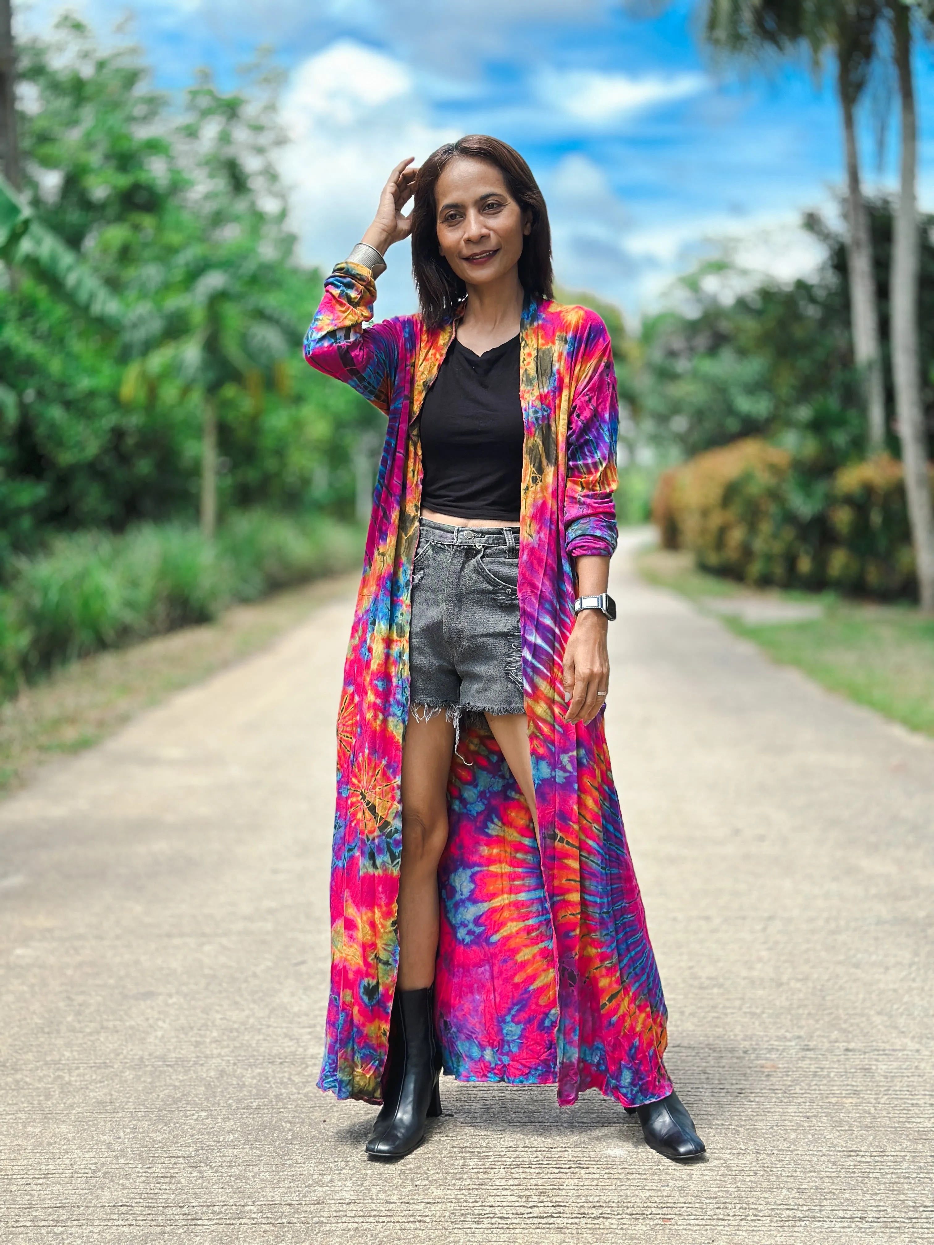 Hot Pink Tie Dye Robe