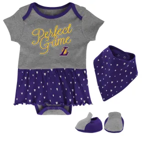 Lakers Girls Bodysuit, Bandana Bib and Bootie Set