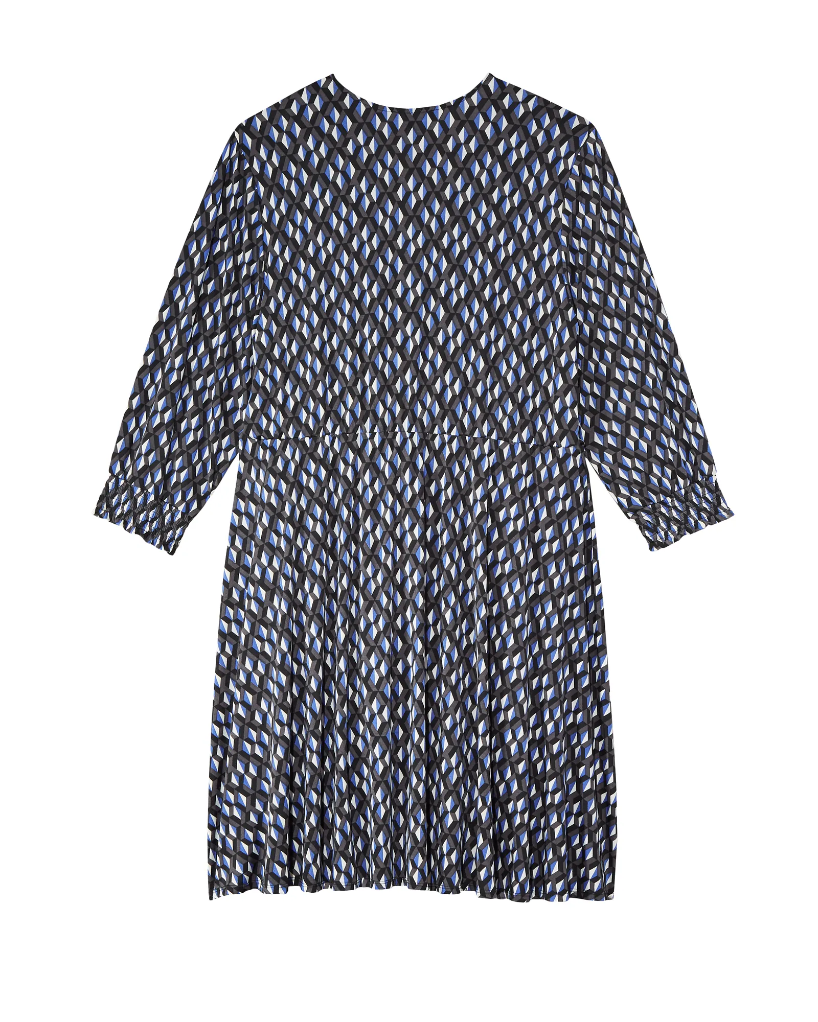 Madison Faux Wrap Dress | Royal Blue / Black