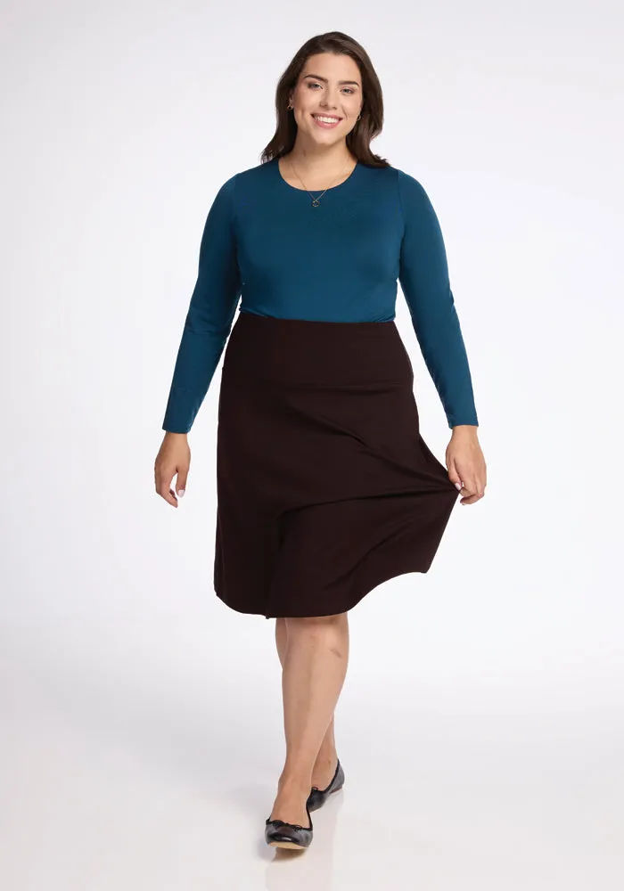 Marilyn Flowy Midi Skirt • Final Sale Deals! - French Roast