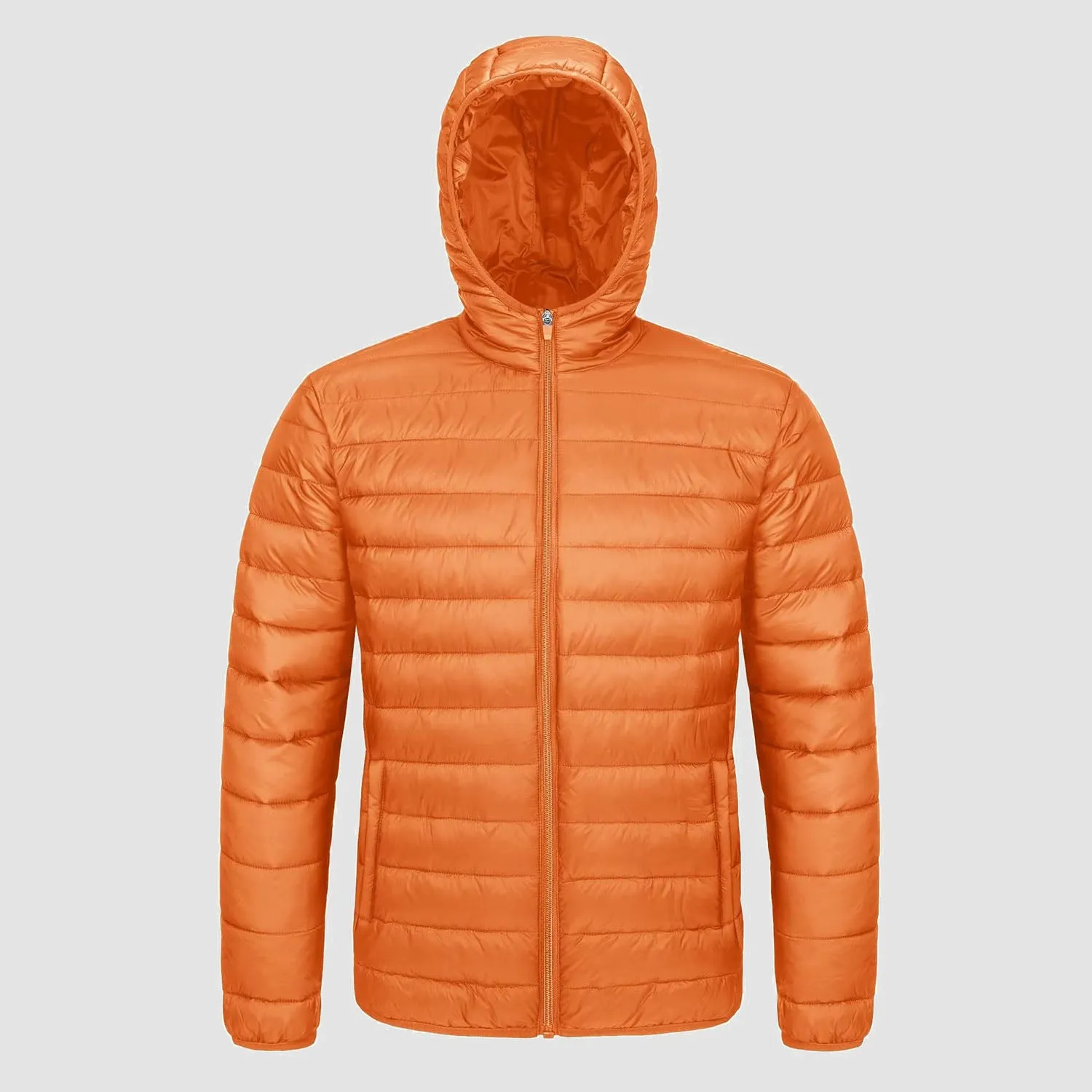 Men's Lightweight Puffer Jacket Hooded Quilted Lined Winter Coat