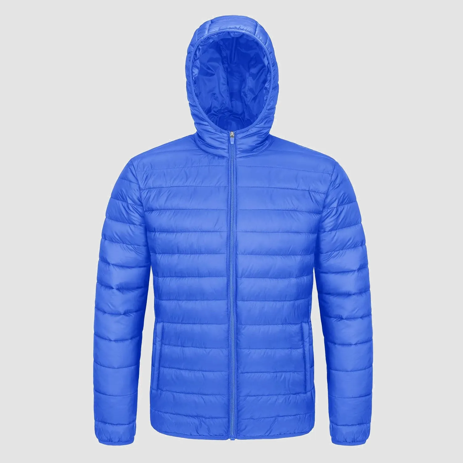Men's Lightweight Puffer Jacket Hooded Quilted Lined Winter Coat