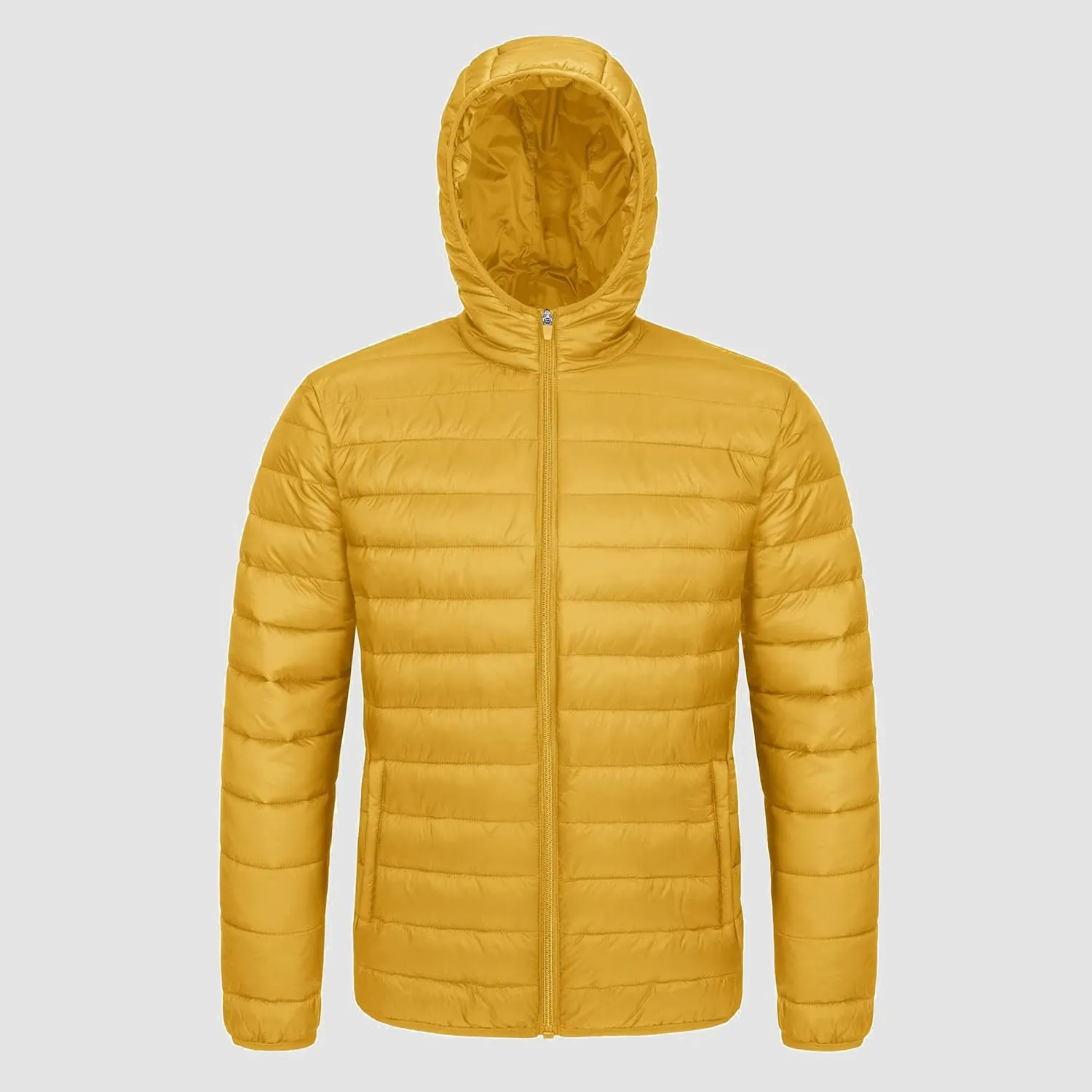 Men's Lightweight Puffer Jacket Hooded Quilted Lined Winter Coat