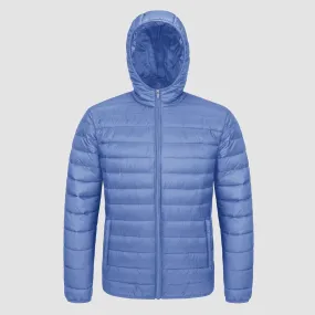 Men's Lightweight Puffer Jacket Hooded Quilted Lined Winter Coat