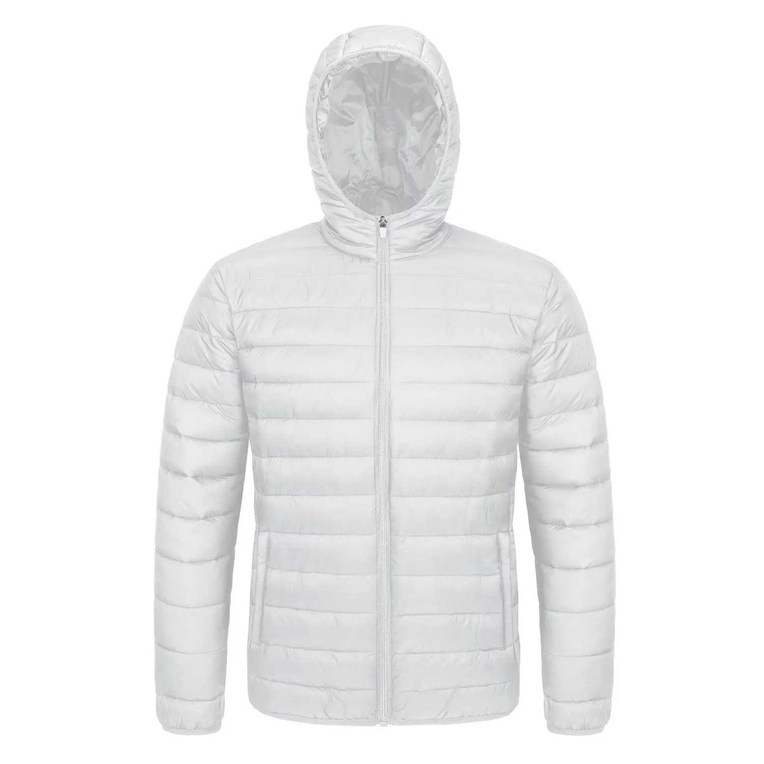 Men's Lightweight Puffer Jacket Hooded Quilted Lined Winter Coat
