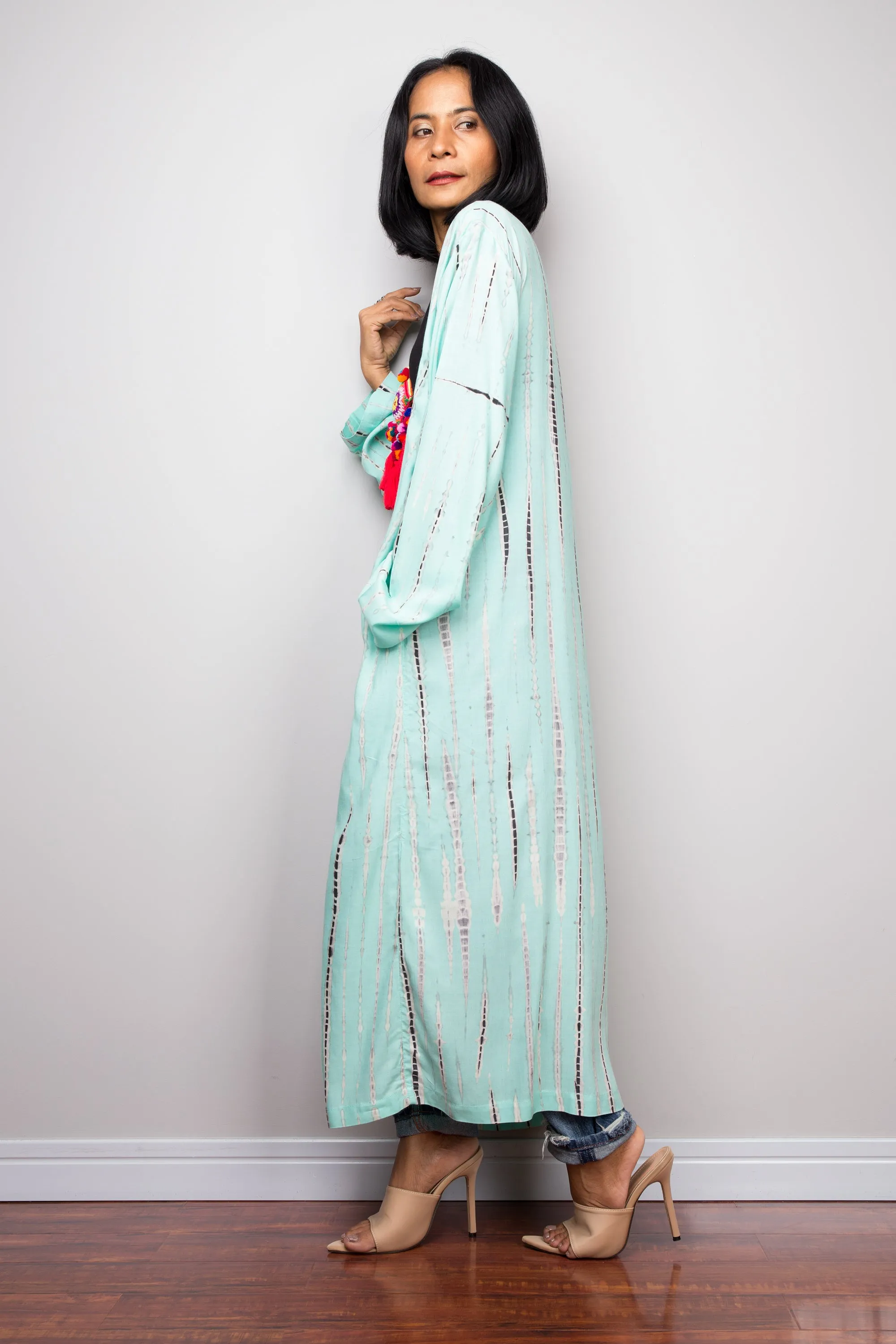 Mint Green Tie Dye Cardigan