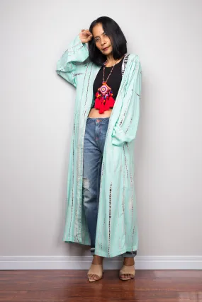 Mint Green Tie Dye Cardigan
