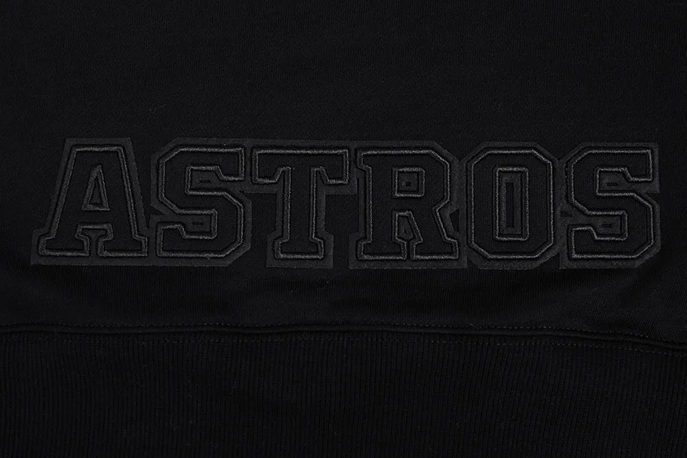 MLB HOUSTON ASTROS NEUTRAL WOMEN'S CROPPED PO HOODIE (BLACK)