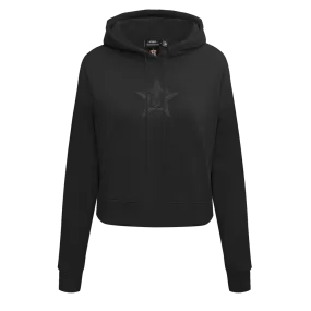 MLB HOUSTON ASTROS NEUTRAL WOMEN'S CROPPED PO HOODIE (BLACK)