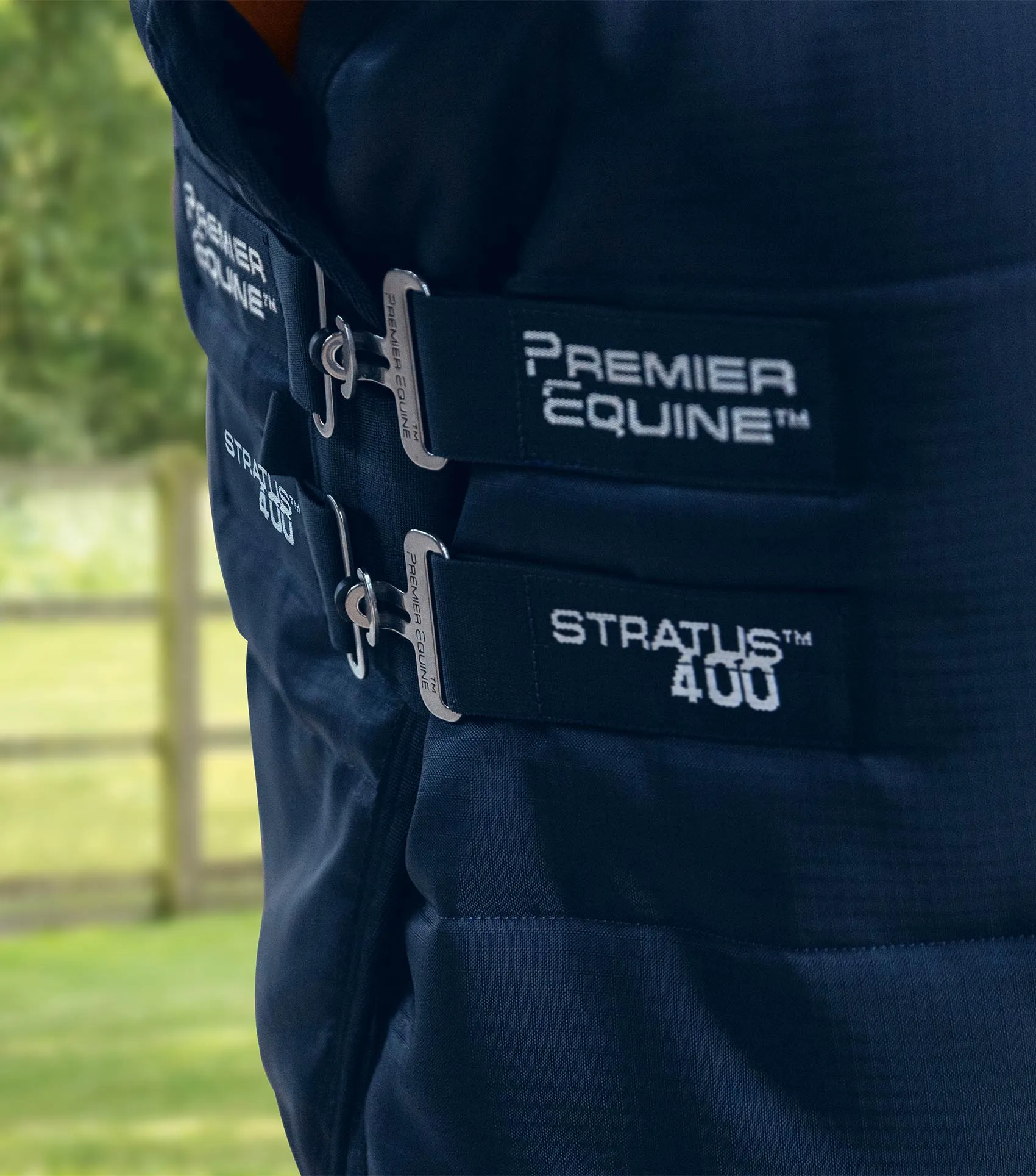 Premier Equine Stratus Stable Rug 400g with Neck Cover Navy