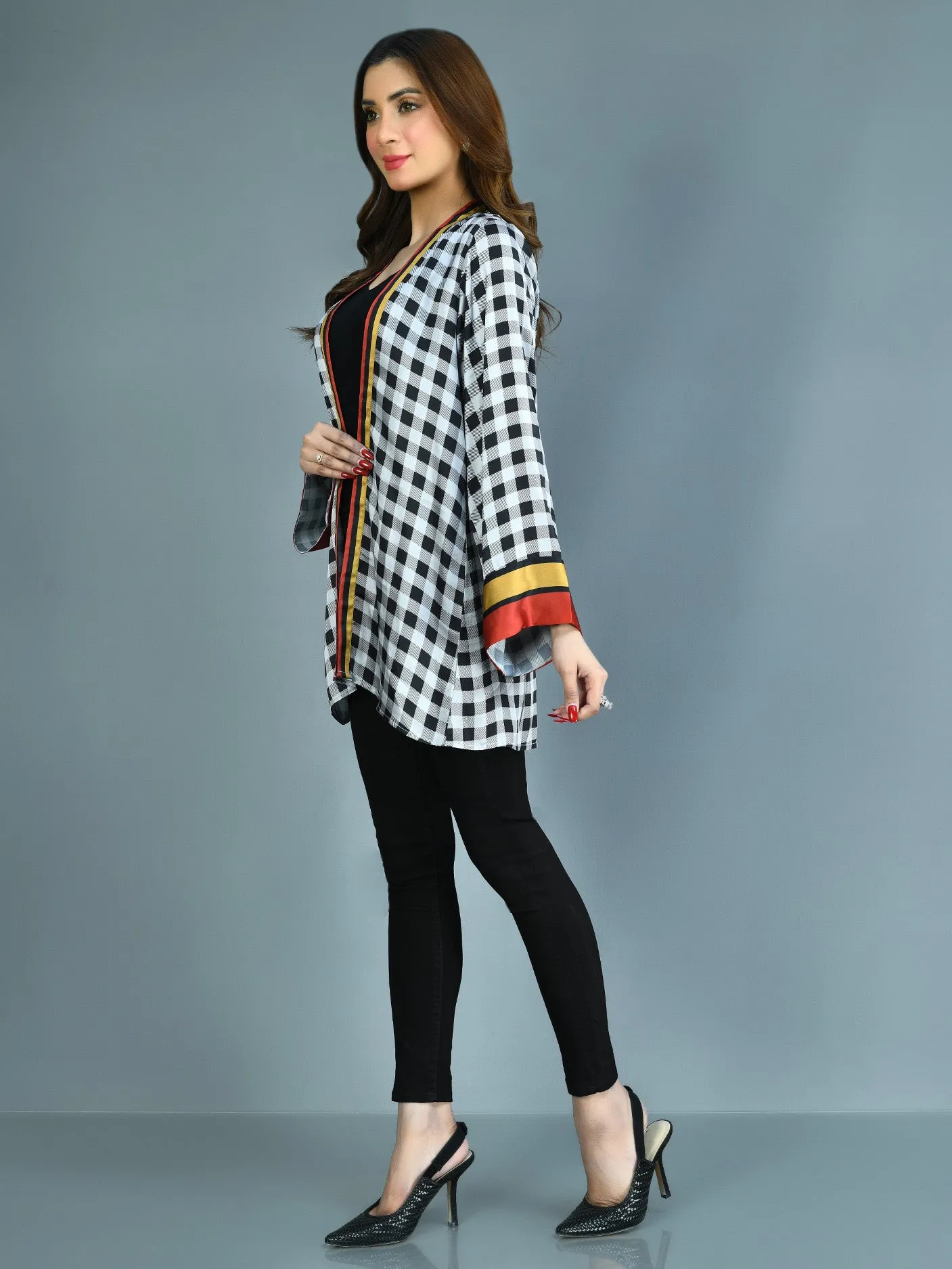 Printed Silk Cardigan