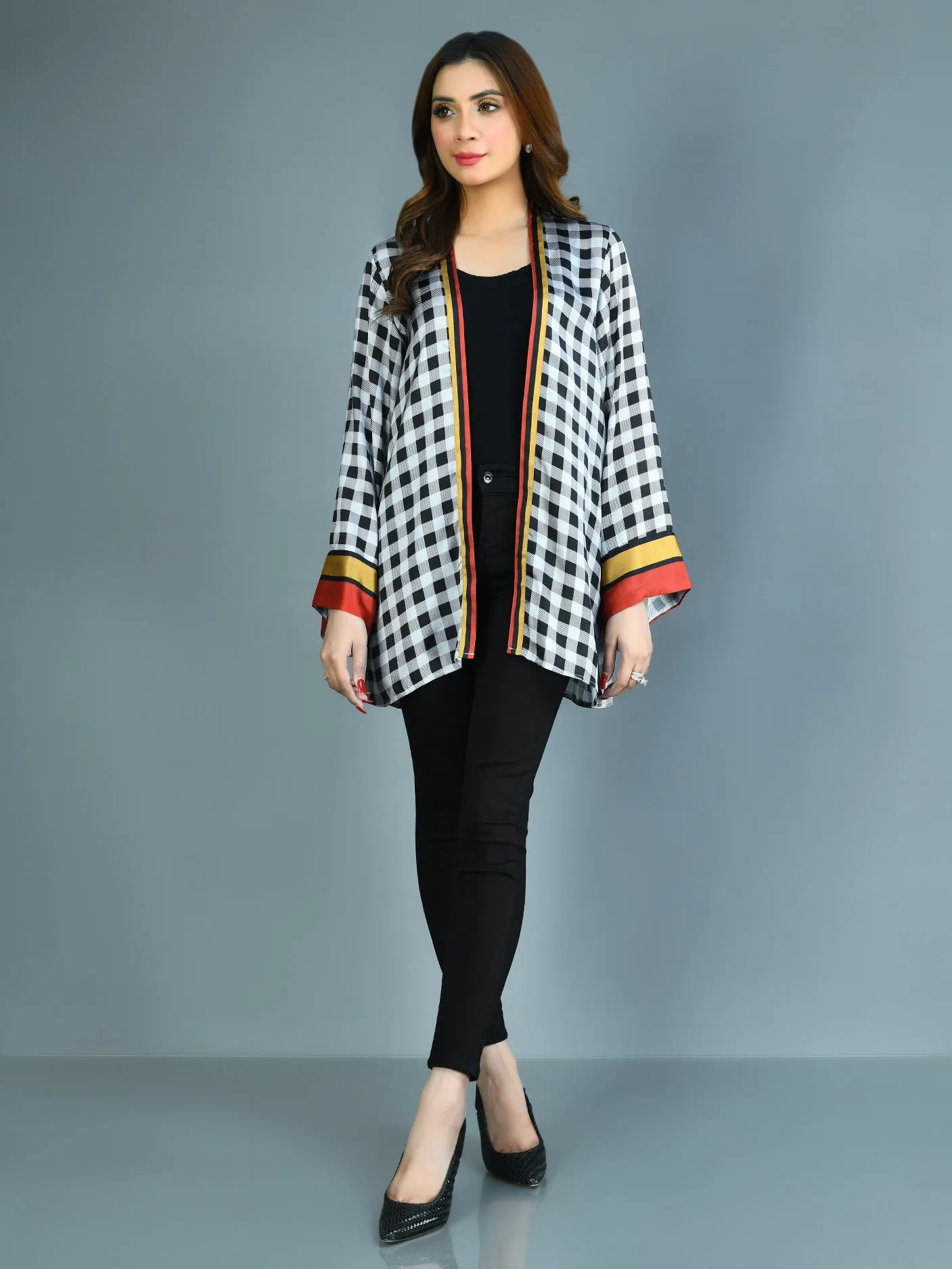 Printed Silk Cardigan