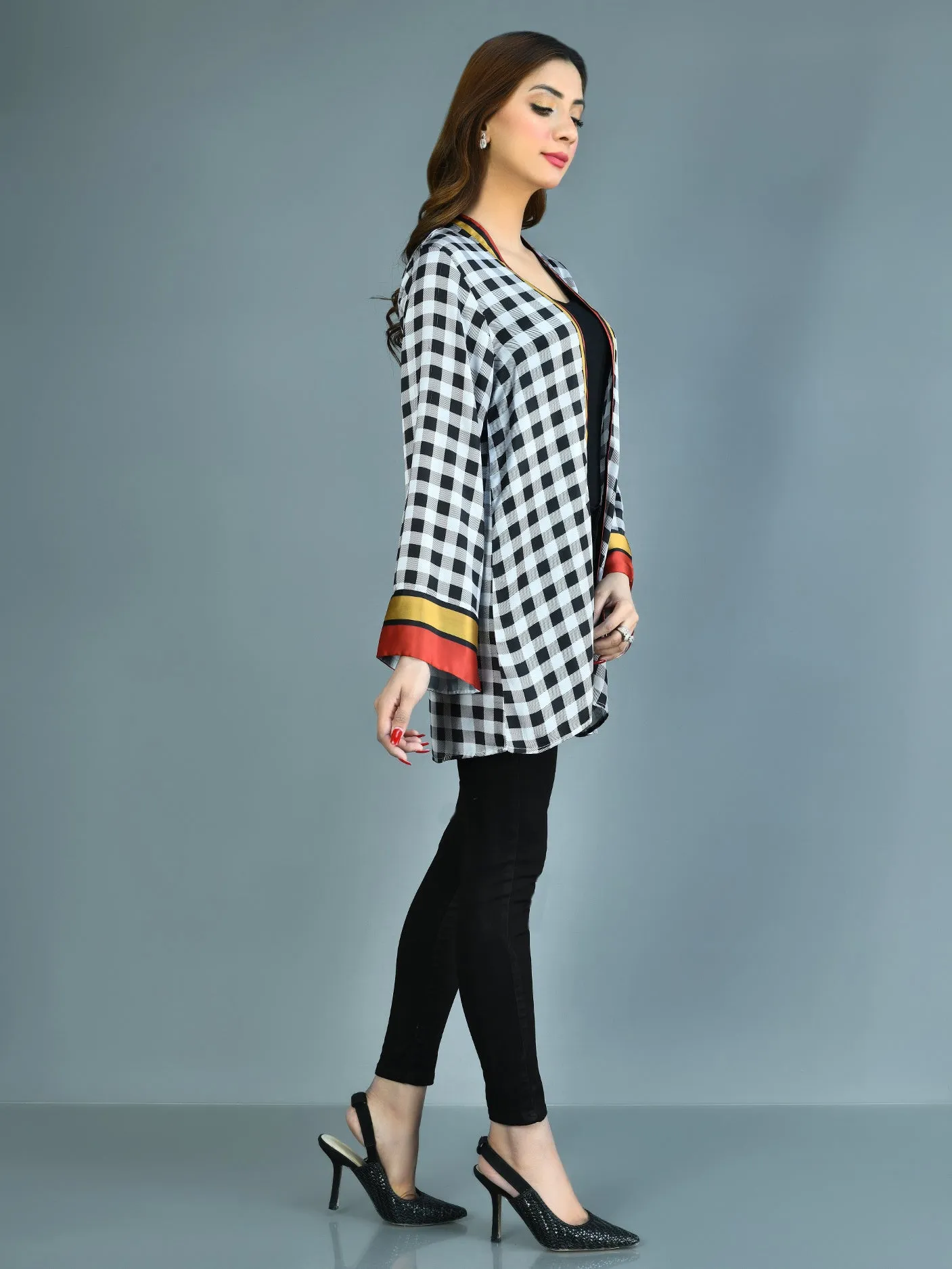 Printed Silk Cardigan