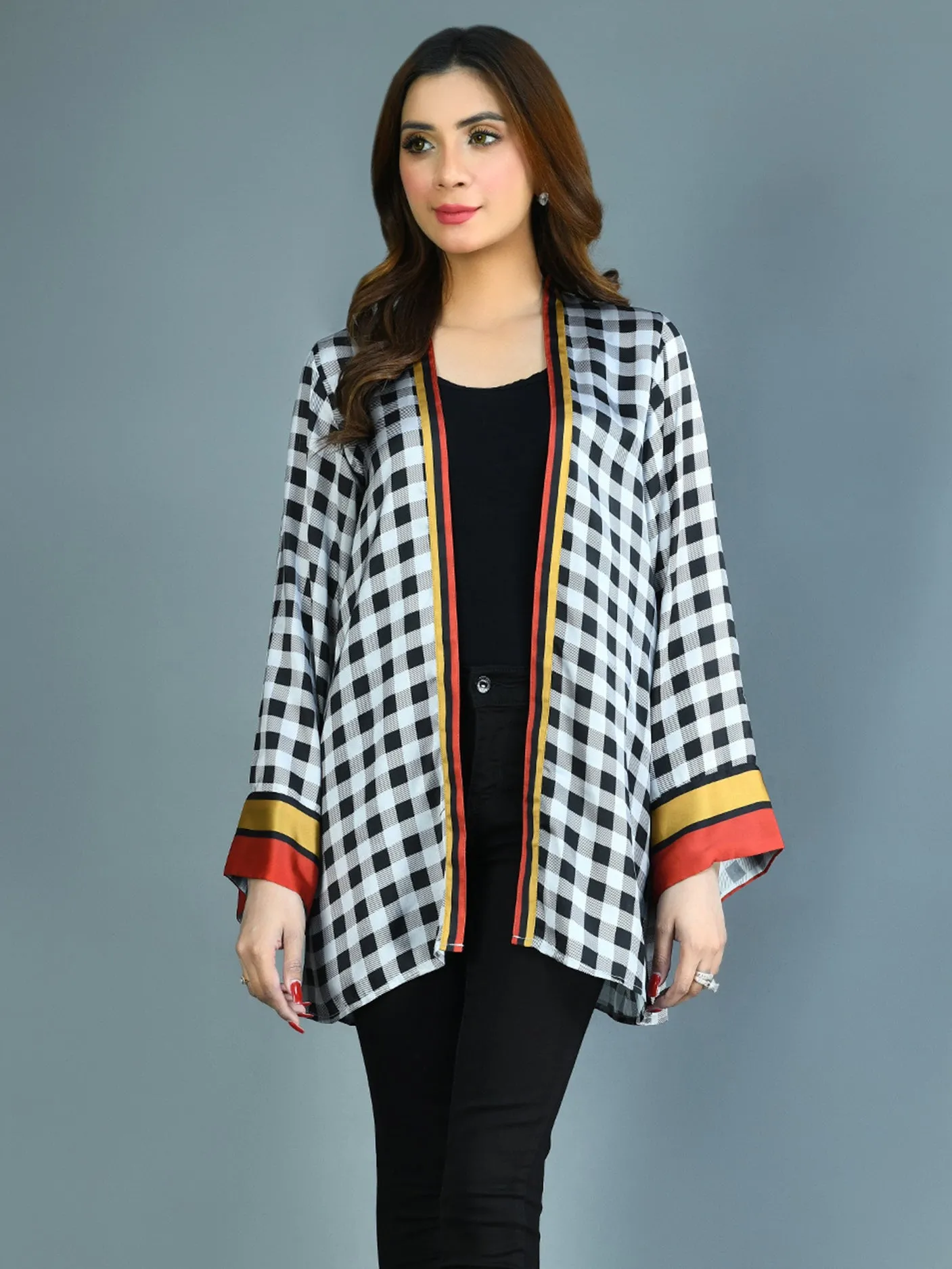 Printed Silk Cardigan