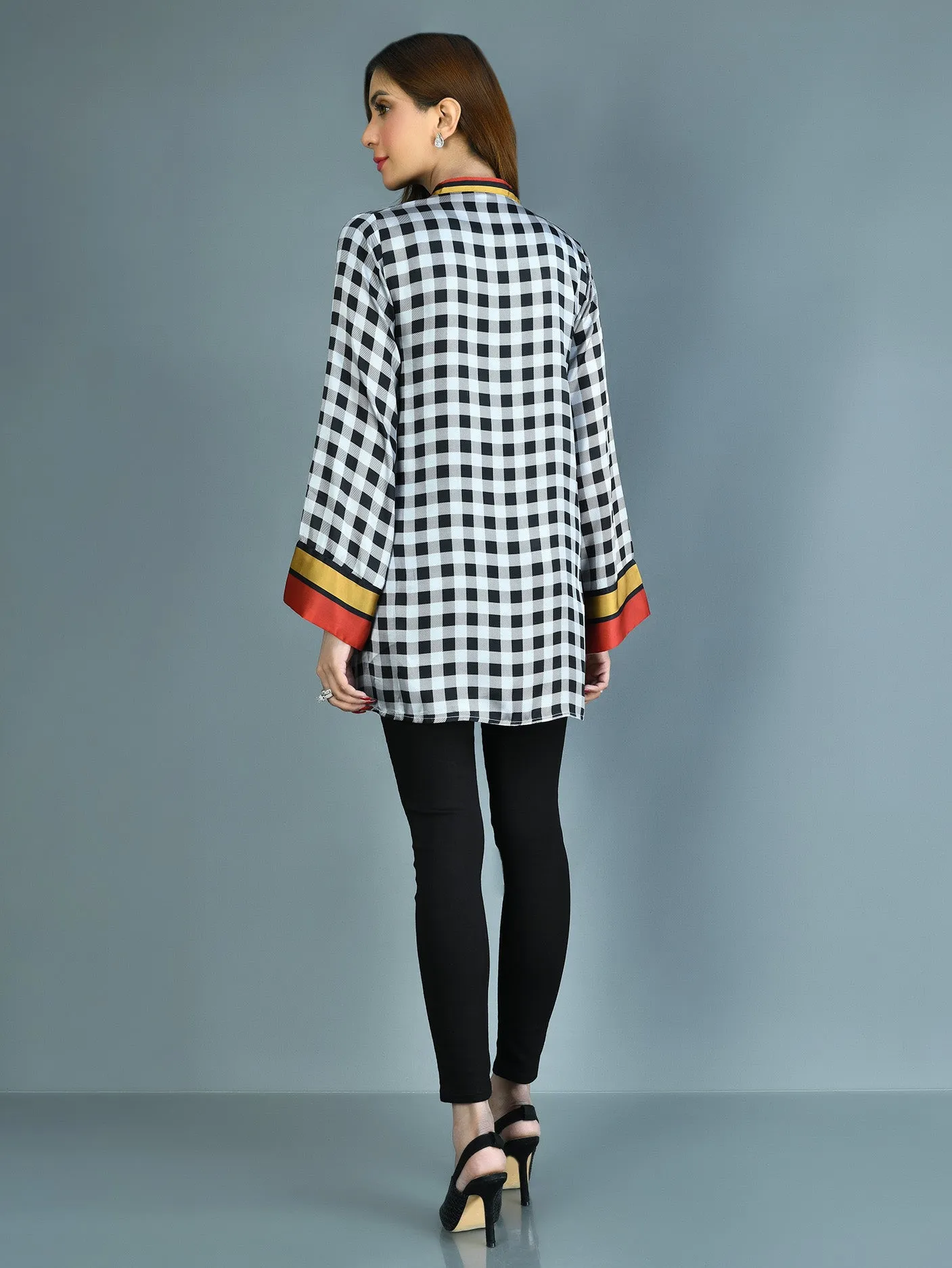 Printed Silk Cardigan