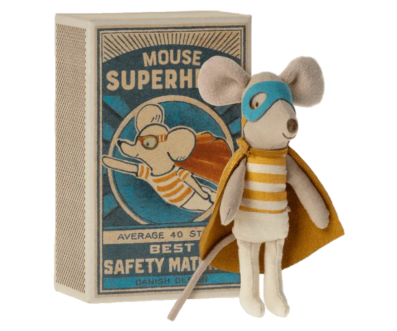 SUPERHERO LITTLE BROTHER MOUSE IN MATCHBOX