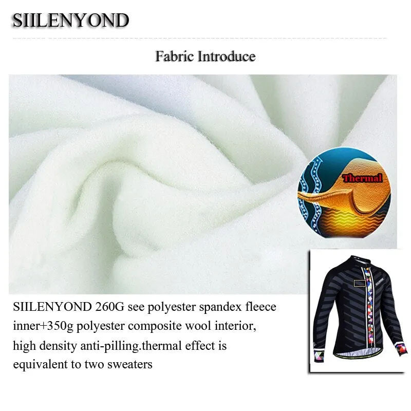 Thermal Fleece Siilenyond Cycling Jersey Sets