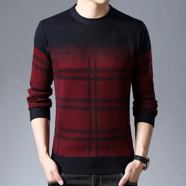 Viscose Acrylic Striped Pattern Pullover