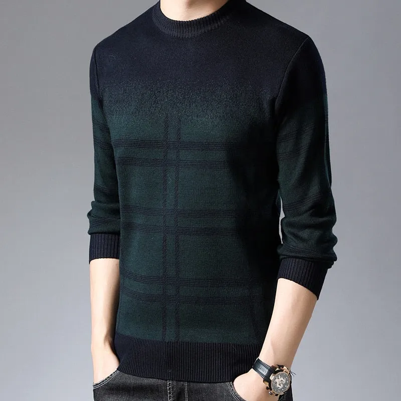 Viscose Acrylic Striped Pattern Pullover